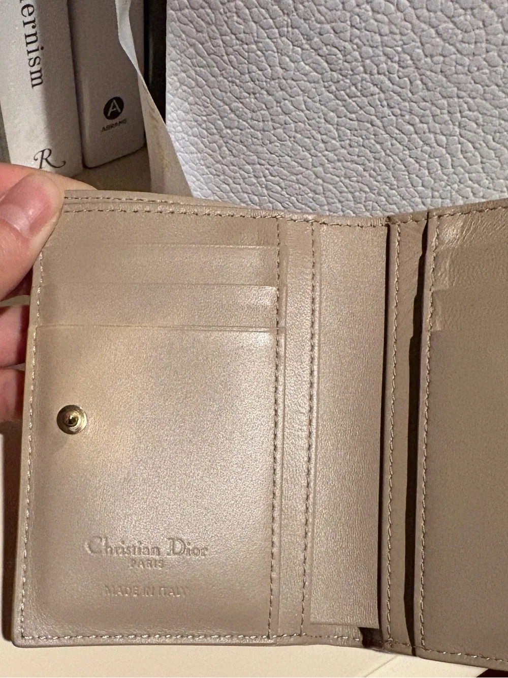 Lady Dior Medium Wallet in Desert Taupe